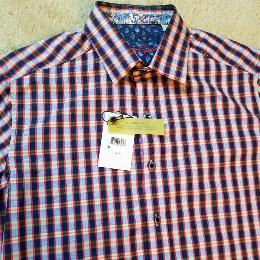New robert graham criterion shirt size small
